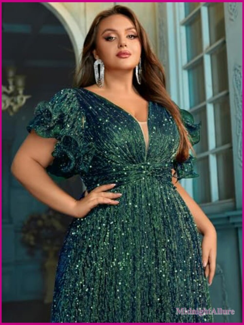 Plus Size A-Line Formal Evening Prom Dress Wedding Guest Maxi Gown - Picture 2 of 7